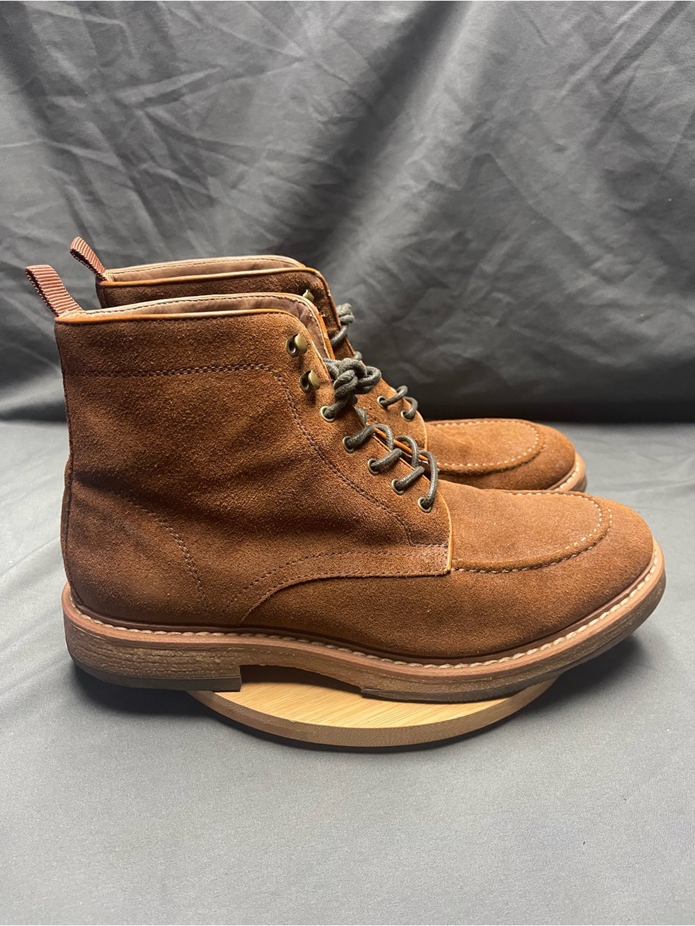 Men’s 14Th Union Tobacco Brown Suede Leather Dress Ankle Lace Up Boots - Size 7M